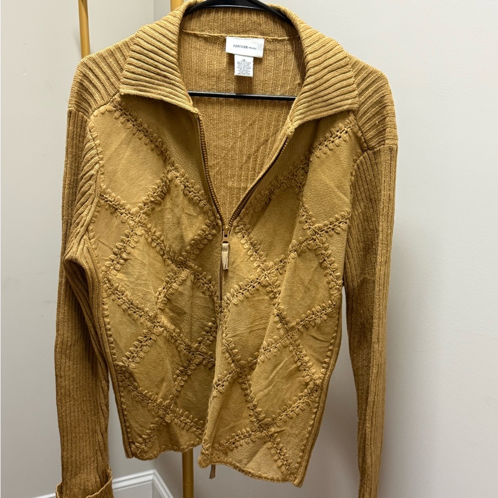 Parisian Works Camel Cardigan